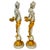 Baroque Monumental 24" Italian Baroque Style Silvered & Parcel-Gilt Cherub Candleholders - A Pair For Sale - Image 3 of 10