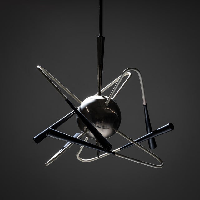 Mid-20th Century Sputnik Chandelier "Orbit" by Stilnovo, Italy For Sale In New York - Image 6 of 6