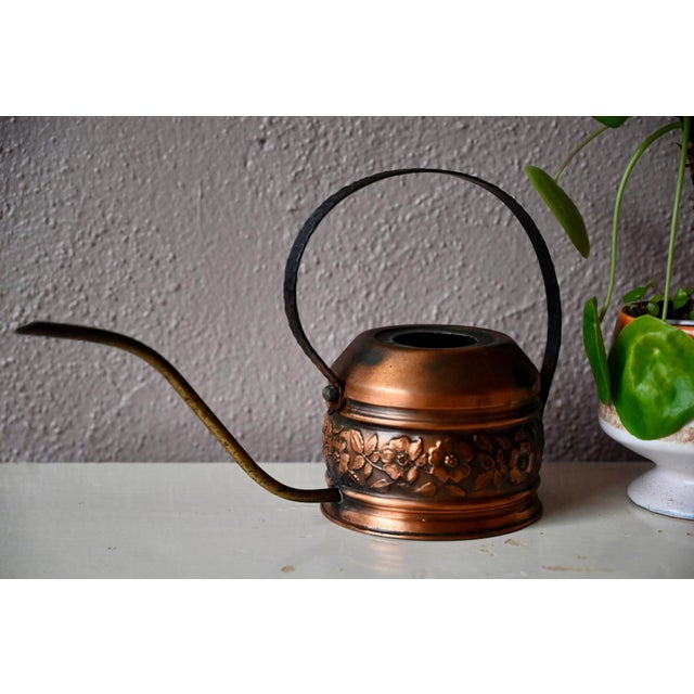Vintage Bohemian Copper Cactus Watering Can, 1960s For Sale - Image 9 of 9