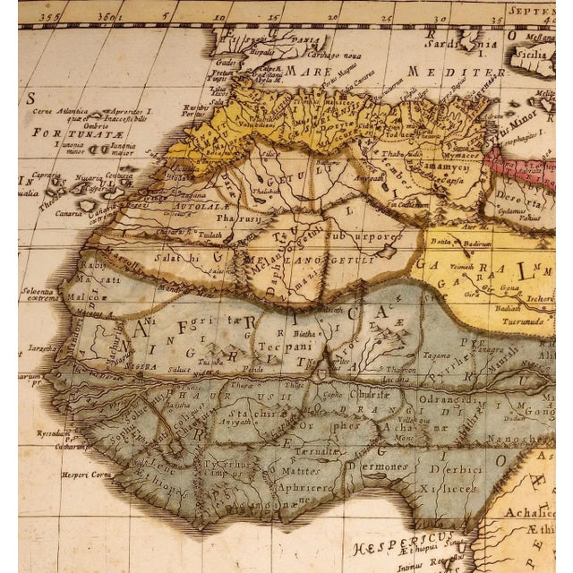Traditional "Africa Vetus": a 17th Century Hand-Colored Map by Sanson For Sale - Image 3 of 5