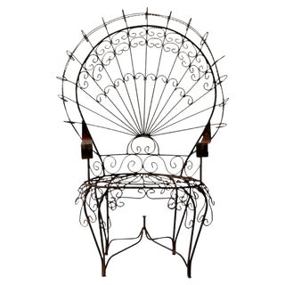 Vintage Twisted Iron Peacock Chairs - Set of 2 For Sale