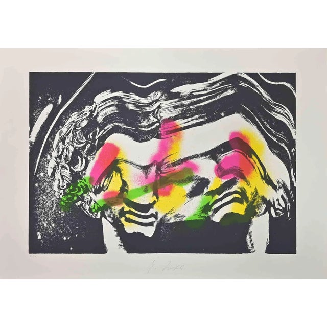 Mino Trafeli, Composition, Lithograph, 1980s For Sale