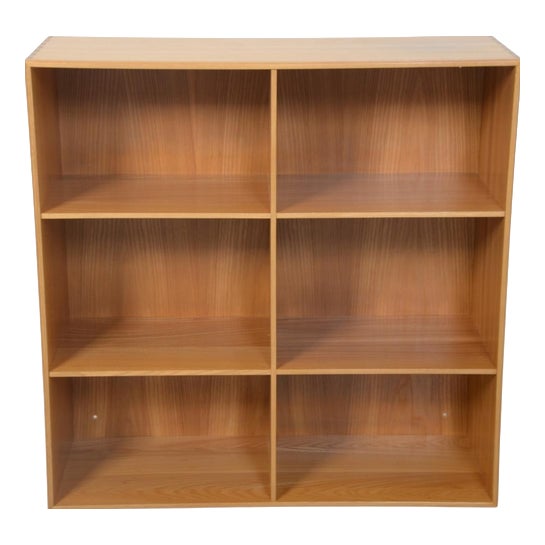 Vintage Bookcase in Elm by Mogens Koch, 1970s For Sale