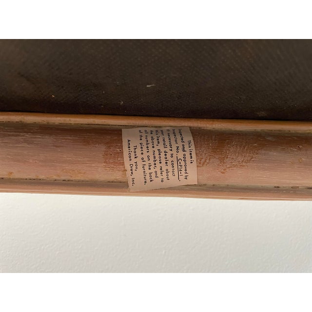 Beige Vintage American Drew Pencil Reed Ribbon Footstool For Sale - Image 8 of 9