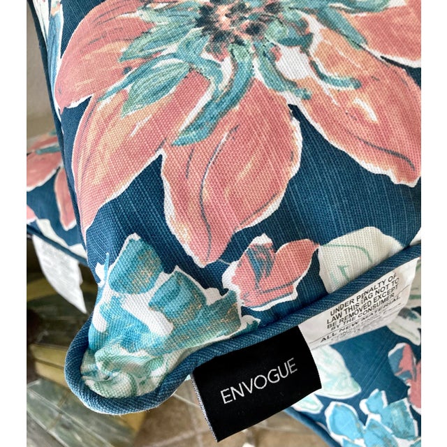 Circa 2010 Watercolor Floral Design Throw Pillows - A Pair For Sale - Image 11 of 12