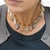 Contemporary 1990s Multi Colored Moonstone Cabochon Drop 22k Gold 17" Fringe Necklace For Sale - Image 3 of 4