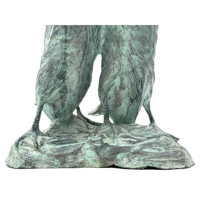 Gray Chinese Duck Figurine in Bronze, 1990s For Sale - Image 8 of 14