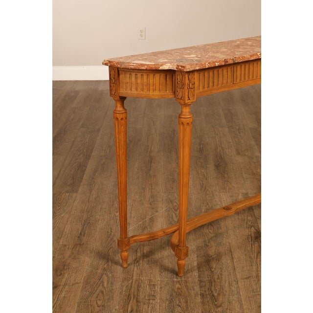 French Louis XVI Style Marble Top Narrow Console For Sale In Philadelphia - Image 6 of 18