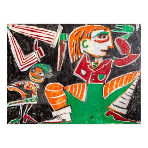 George McNeil, Debonair Disco, Acrylic Painting