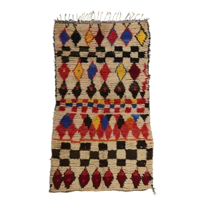 Vintage Moroccan Rag Rug -04'04 X 07'03
