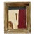 “Romantic” Abstract Art in Antique Distressed Frame, Transitional Living Room Art by JTS For Sale