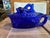 Hollywood Regency Vintage Cobalt Blue Glass Koi Fish Gravy Boat For Sale - Image 3 of 12