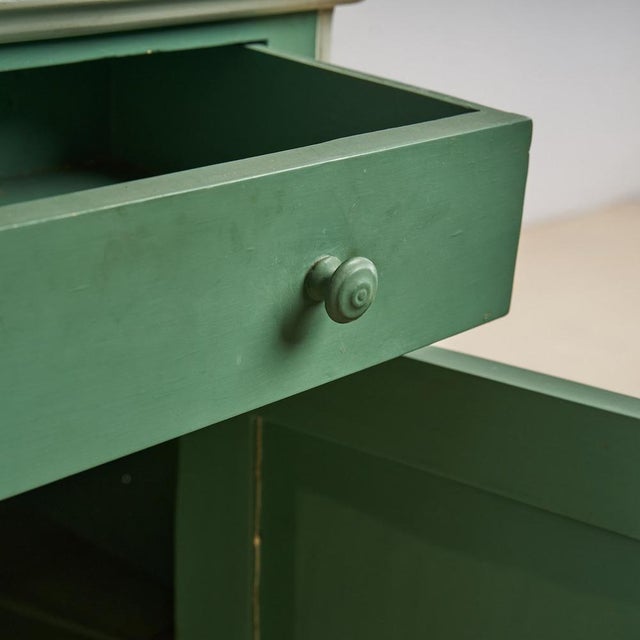 Vintage Green Cabinet in Wood For Sale - Image 4 of 9