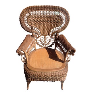 19th C. Rare Heywood - Wakefield Wicker Chair For Sale