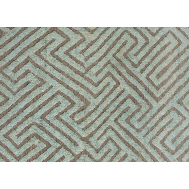 Textile 1990s 1990s Abstract Moroccan High-Low Gray/Green Wool Rug - 8'4'' X 10'4'' For Sale - Image 7 of 8