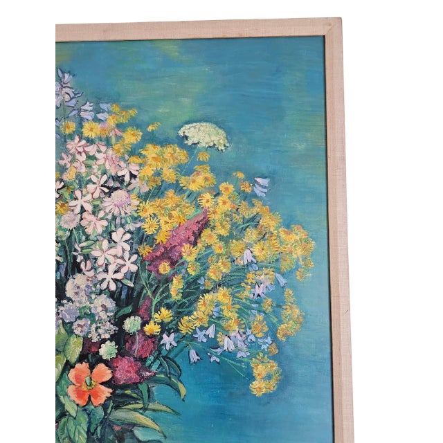 Mid-Century French Still Life Oil Painting by Andre Vignone For Sale - Image 4 of 7