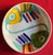 Mid-Century Modern hand painted Italian pottery bowl by Desimone, circa 1960's. Decorated with stylized abstract fish in...