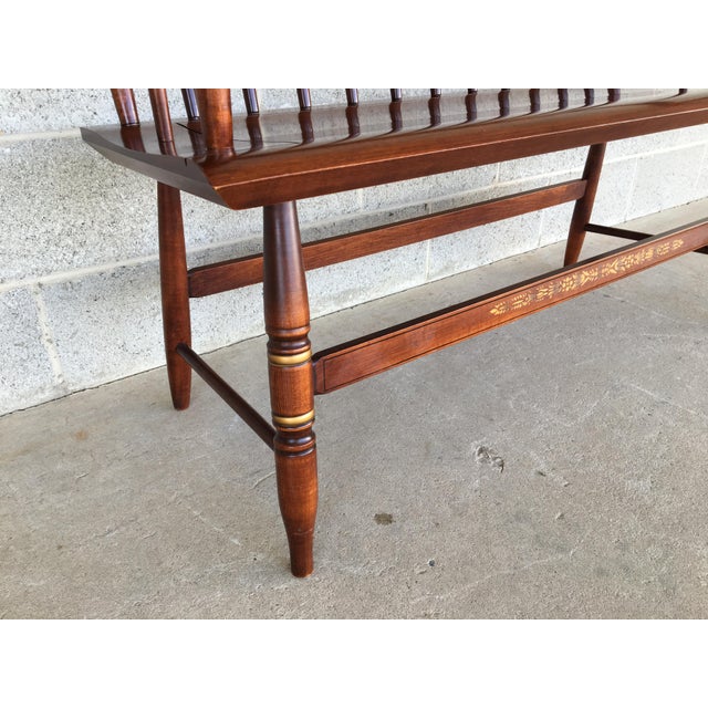 L. Hitchcock Riverton Harvest Windsor Style Deacon's Bench Chairish