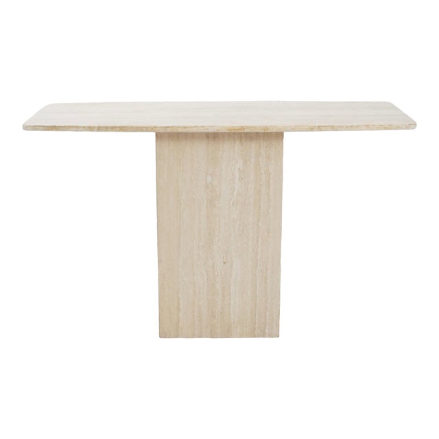 Travertine Console Table, 1980s For Sale