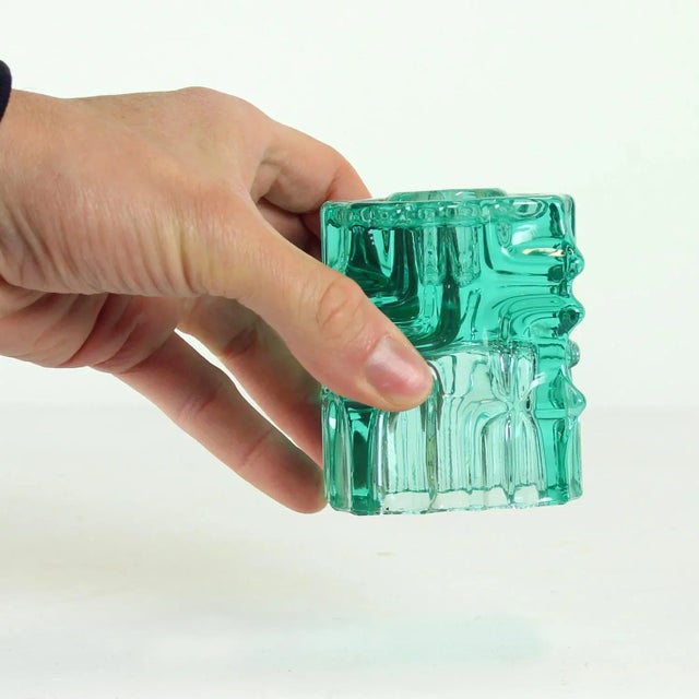 Vintage Glass Candleholder by Vladislav Urban for Rosice, 1960s For Sale - Image 11 of 11