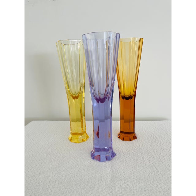 es De Champagne 　サックス　クリスタルガラス Estelle Colored Glass - Colored Champagne Flute Mixed Set