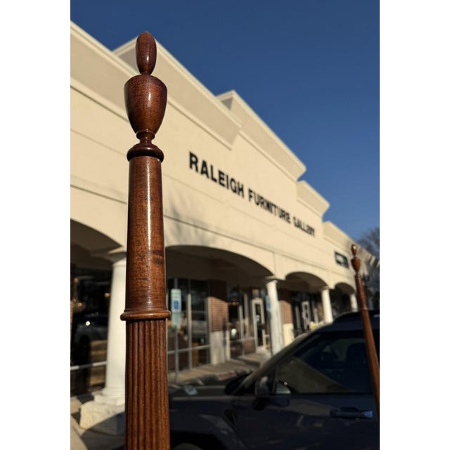 Wood Vintage Solid Cherry Queen Size Poster Bed For Sale - Image 7 of 10