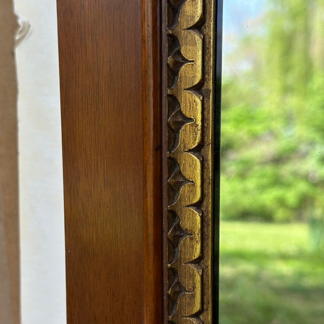 Antique Solid Walnut Carved Chippendale Wall Mirror For Sale - Image 9 of 12
