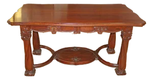 Karpen Brothers Mahogany Art Nouveau Desk Writing Table Library Table Circa 1905