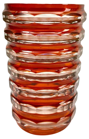 Art Deco Crystal Vase from Val Saint Lambert, 1950s