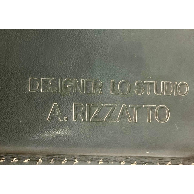 Black Vintage Linda Dining Chairs by A. Rizzatto for Lo Studio, 1980s, Set of 4 For Sale - Image 8 of 9