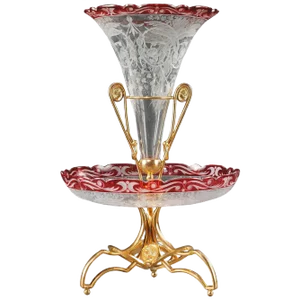 Late 19th Century Crystal and Gilt Bronze Centrepiece