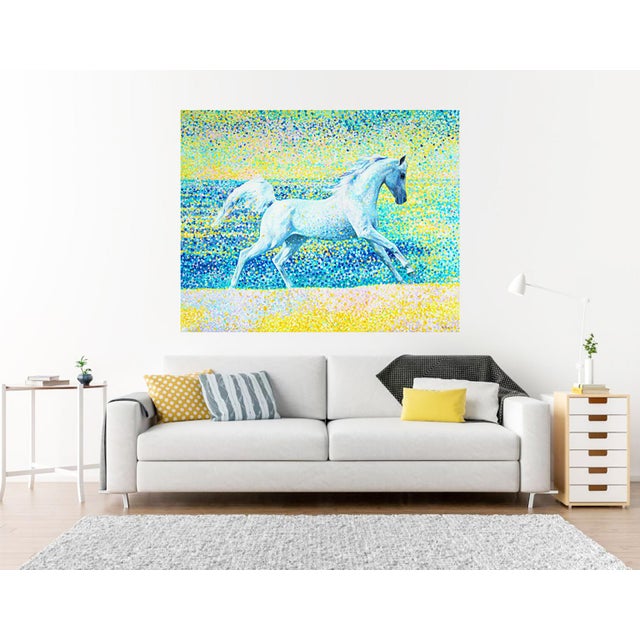 Sun splashes. Golden sand series. In this oil painting, I've melded abstract touches with the sensuality of fine art,...