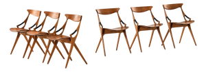 Model 210 Dining Chairs attributed to Arne Hovmand-Olsen for Mogens Kold, 1957, Set of 6