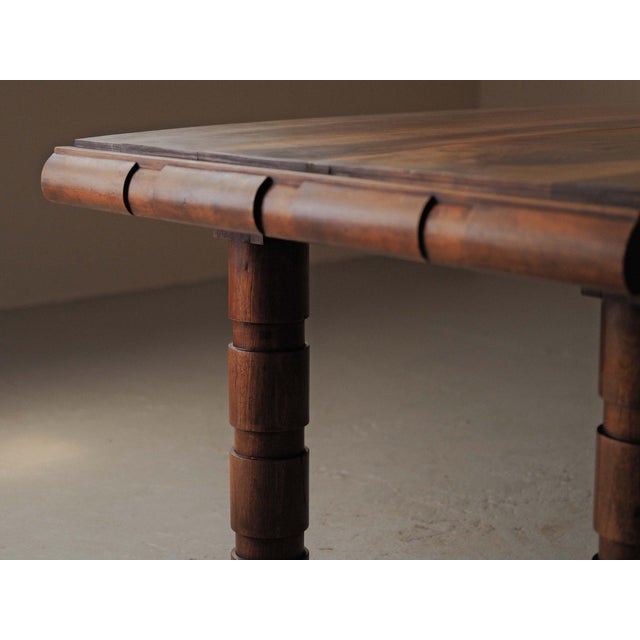 Mid-Century Modern Modernist Oak and Walnut Table, France, 1940s For Sale - Image 3 of 16