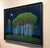 Contemporary Emissary by Thane Gorek | Oil on canvas Night scene with trees under a starry sky. For Sale - Image 3 of 5