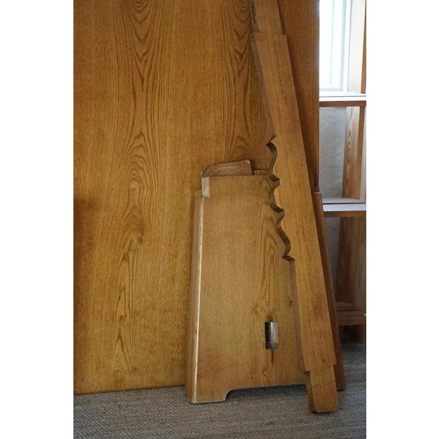 Wood Mid-Century Brutalist Oak Dining Table, Danish, 1950s For Sale - Image 7 of 18