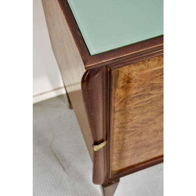 Mid-Century Italian Walnut and Brass Sideboard, 1950s For Sale - Image 6 of 12