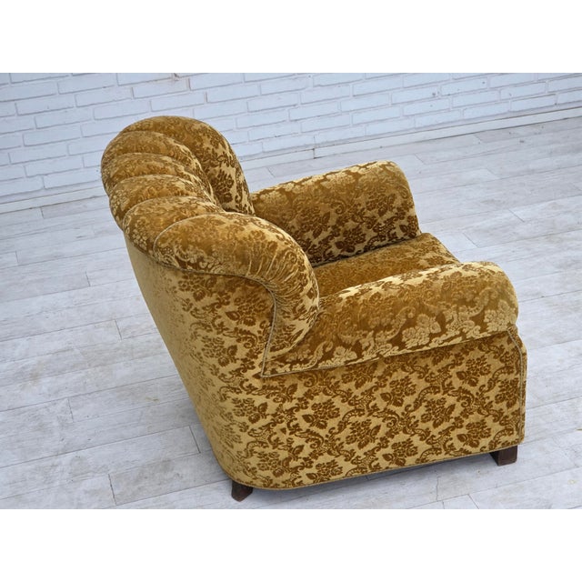Danish Oak Relax Armchair with Velour Upholstery, 1960s For Sale - Image 18 of 18