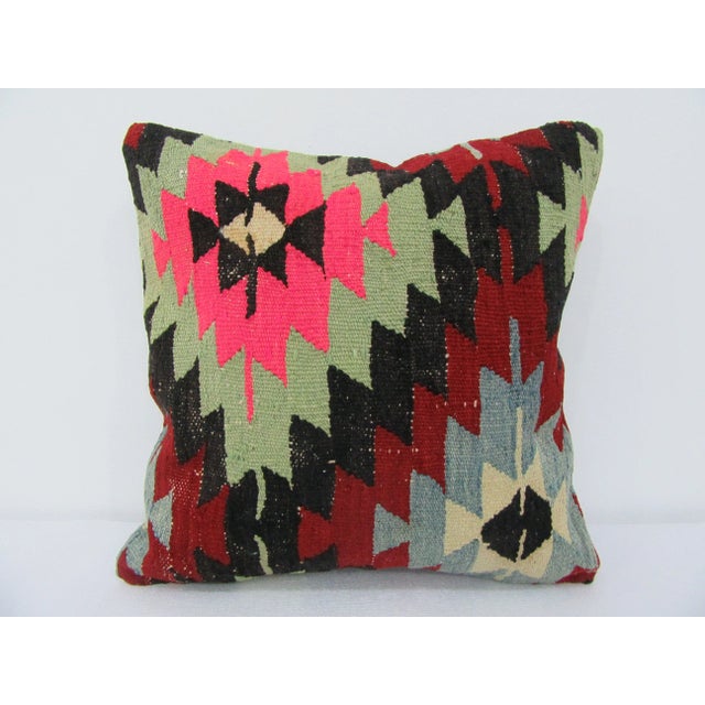 Decorative Turkish Kilim Pillow For Sale - Image 4 of 4