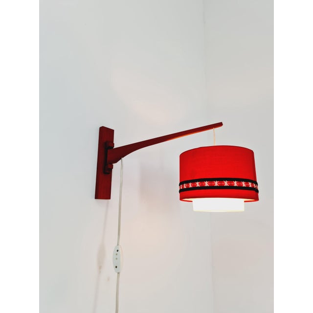 Danish Teak Wall Lamp by Aro Leuchte, 1960s For Sale - Image 9 of 11