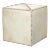 Jamie Young Ottoman in White Cowhide, Small For Sale
