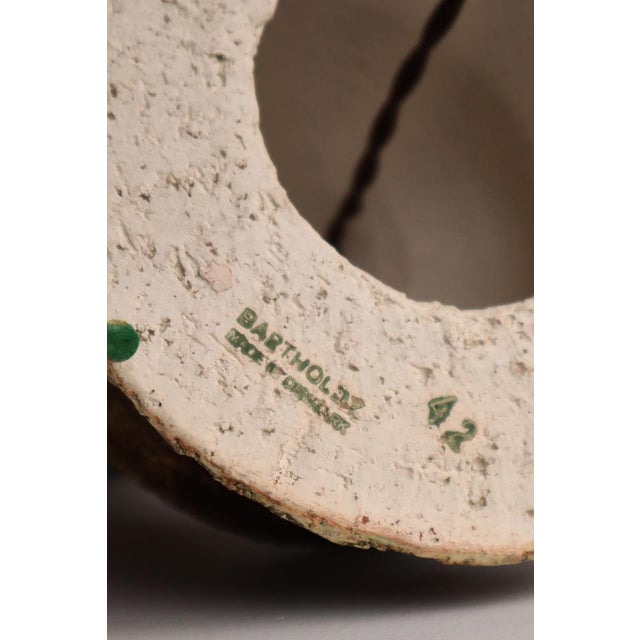 Danish Modern Stoneware Table Lamp with String Shade from Bartholdy, 1970s For Sale - Image 13 of 14