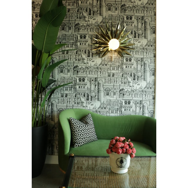 Metal Hand-Crafted Brass Palm Leaf Sconce For Sale - Image 7 of 10