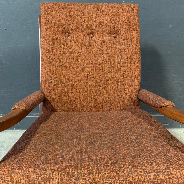Mid 20th Century Mid 20th Century Rust Colored Danish-Style Lounge Chair For Sale - Image 5 of 12