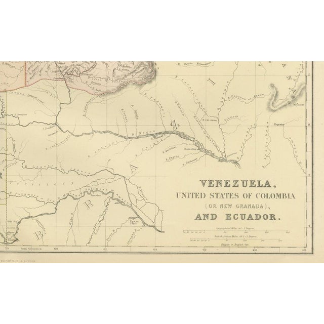 Late 19th Century Antique Map of Venezuela, 1882 For Sale - Image 5 of 7