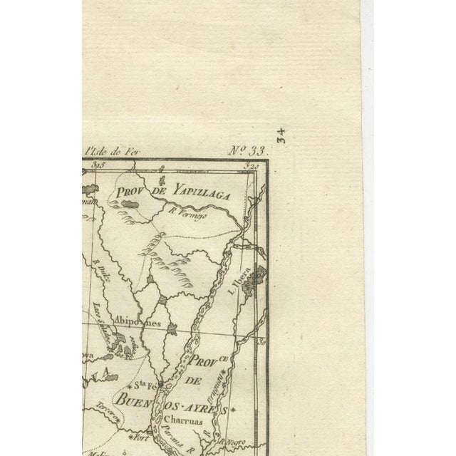 Chile from Peru to Cape Horn Enlightenment Map by Rigobert Bonne, 1780s For Sale - Image 5 of 12