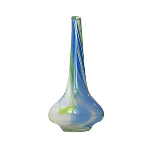 Vintage Striped Murano Vase by Venini, 1960s