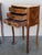 Wood Antique Louis XV French Marquetry Marble Top Nightstands, Set of 2 For Sale - Image 7 of 13