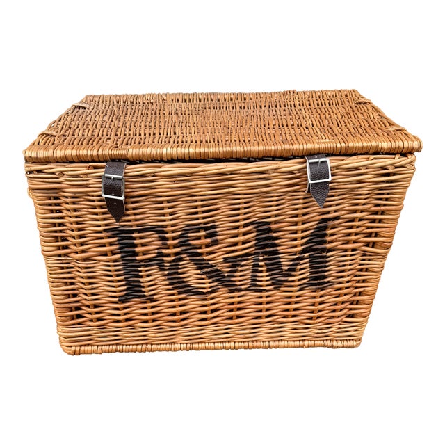 Vintage Fortnum & Mason Wicker Hamper Picnic Basket Chairish