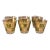 Vintage Mid-Century Culver Prado Gold & Green Cocktail Glasses- Set of 6 For Sale